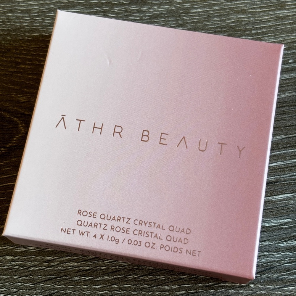 ATHR Beauty Rose Quartz Crystal Quad Eyeshadow Palette, Matte Shimmer & Metallic - Picture 6 of 8